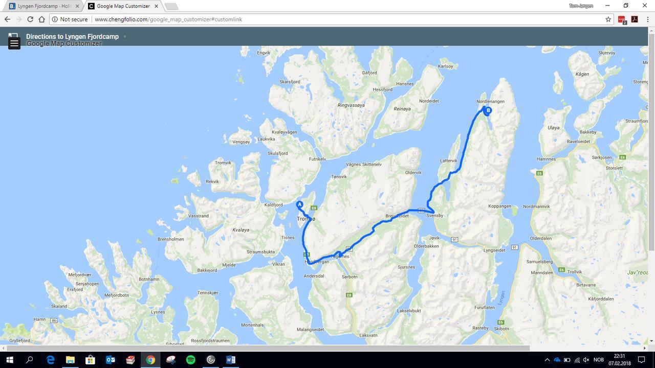 Lyngen Fjordcamp Villa Nord-Lenangen Ngoại thất bức ảnh